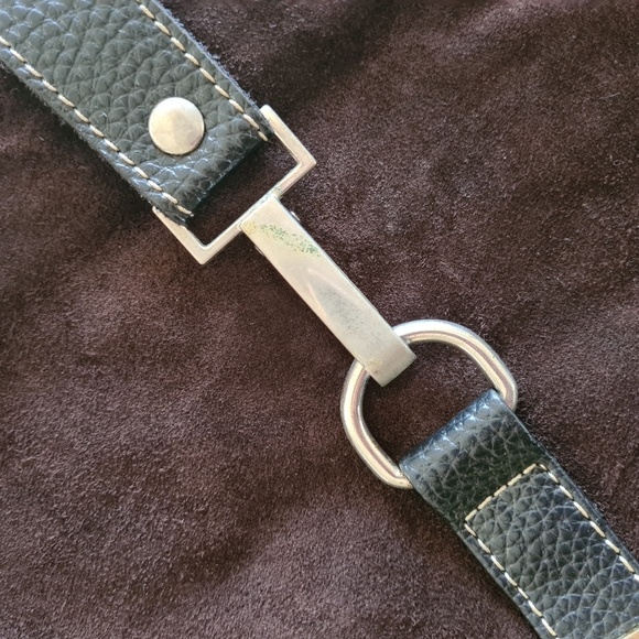 Ugg Australia Leather Brown Black Crossbody Bag - Picture 6 of 13